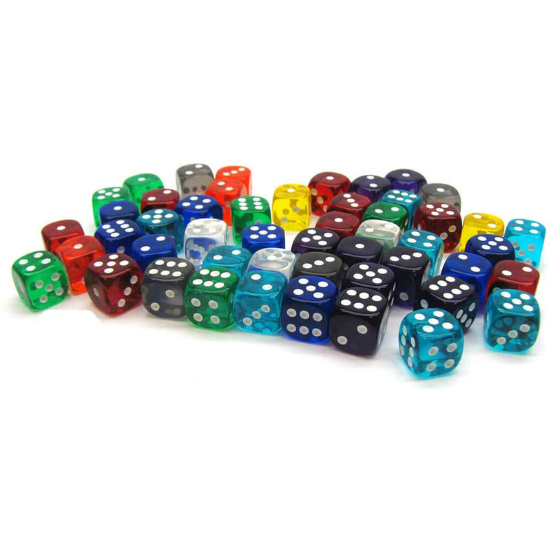 D6 DICE BLODED LOOST 12mm (50 DICE)