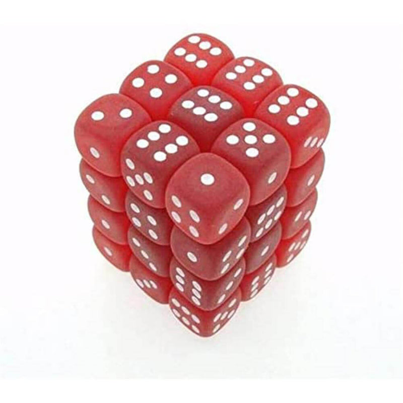 D6 DICE FRORED 12 mm (36 noppaa)
