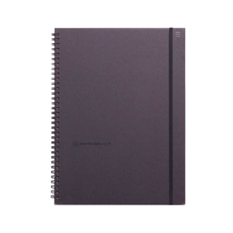 Whitelines Spiral Notebook A4 Black 160 -sivu