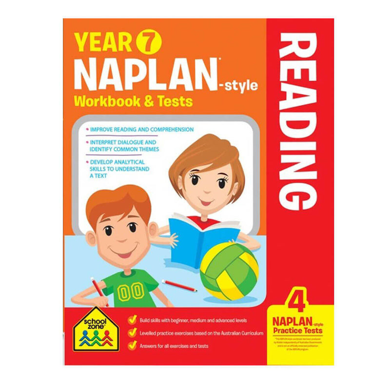 SchoolZone Naplan Year 7 -työkirja ja testit