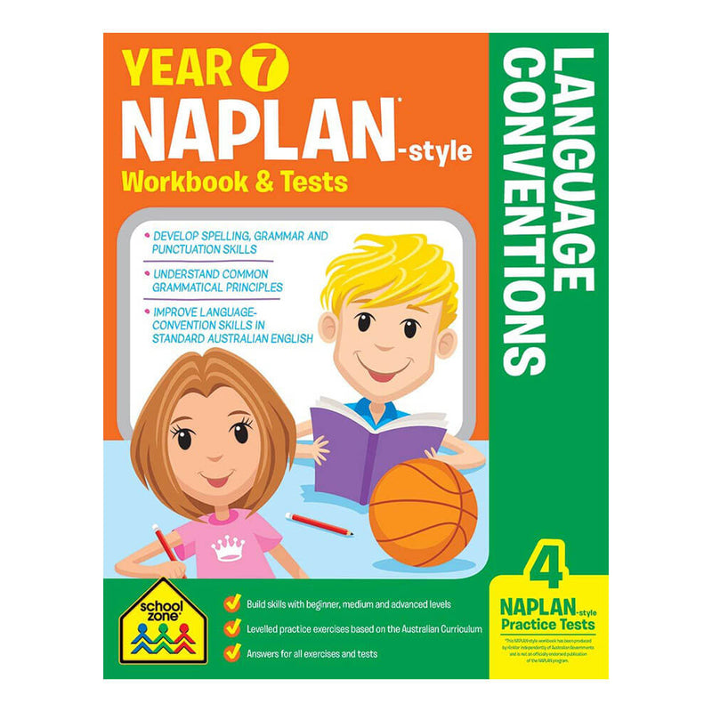 SchoolZone Naplan Year 7 -työkirja ja testit