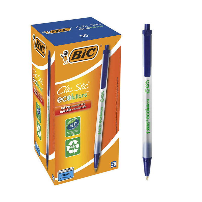 Bic Ecolutions Clic Bellpoint Pen 1,0 mm (50 pk)