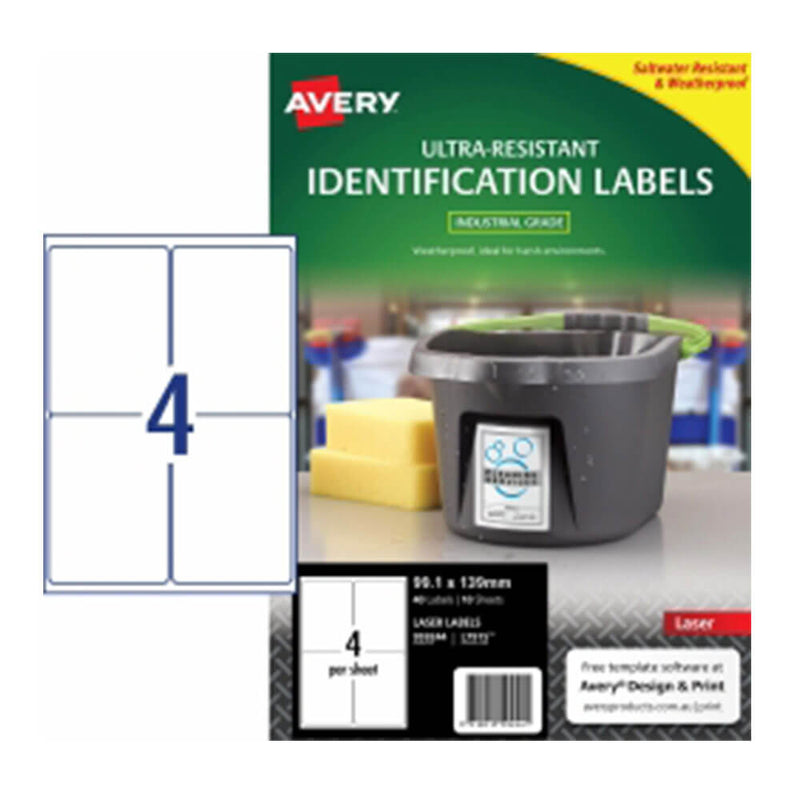 Avery Ultra Resistent Laser Label 10pk