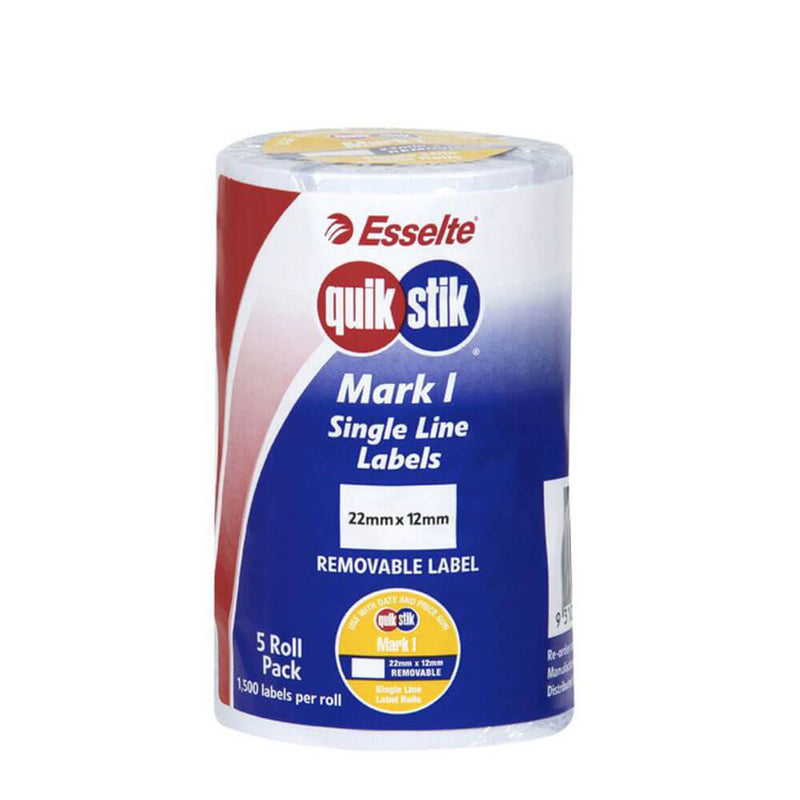 Quik Stik Mark Borttagbar etikett Plain (5PK)