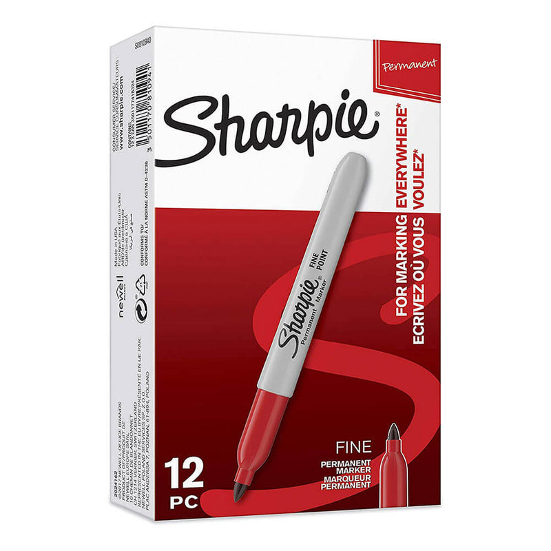 Sharpie Permanent finmarkör 1,0 mm (12pk)