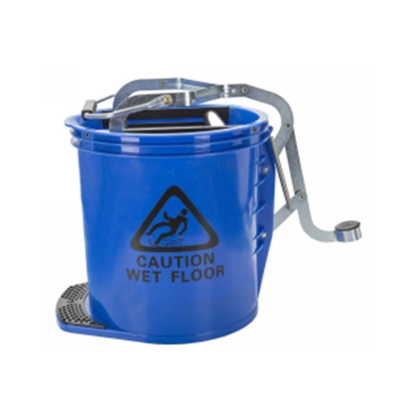 CleanLink Heavy Duty Metal Wringer Mop Bucket 16L