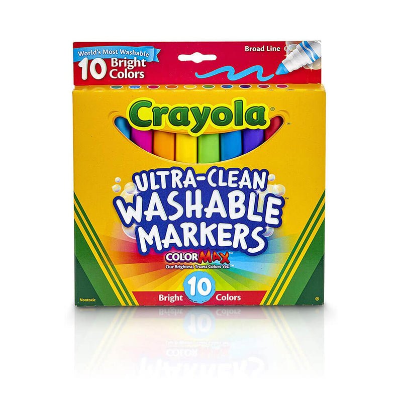 Crayola pestävä leveämerkki 10pk