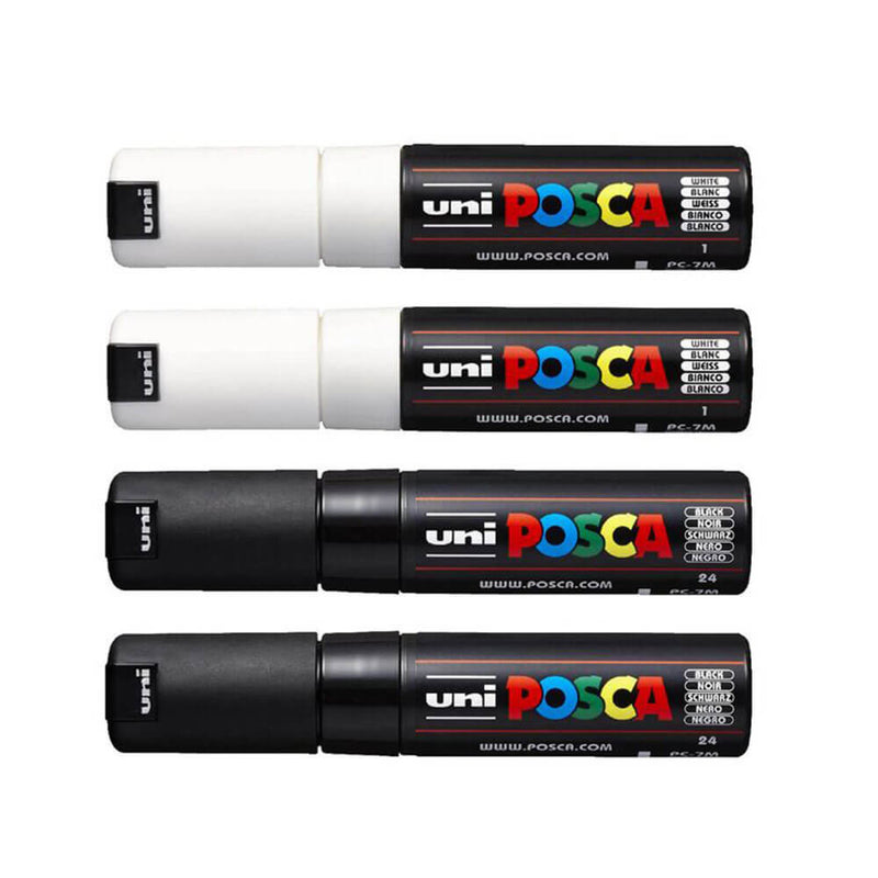 UNI POSCA 4,5 mm Tips Marker -valikoima (4PK)