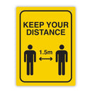 Durus Social Distancing Wall Sign 225x300mm