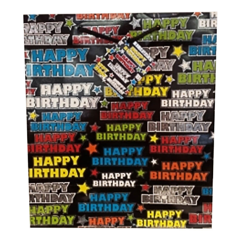 Ozcorp Happy Birthday Gift Bag (svart)