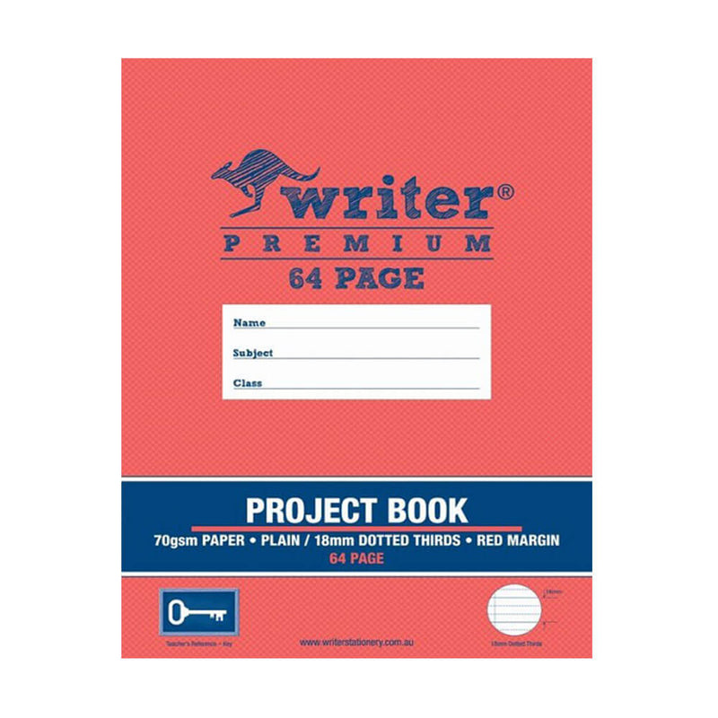 Writer Premium Plain & Praped Project Book (64 sidor)