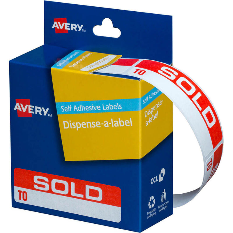 Avery-itseliimautuvat etiketit 125kpl (19x64 mm)