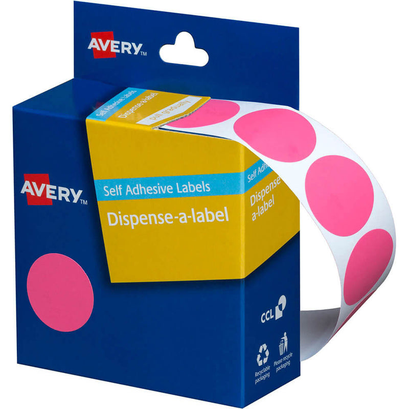Avery-itseliimautuvat pisteet Merkit 24 mm (500 pc)