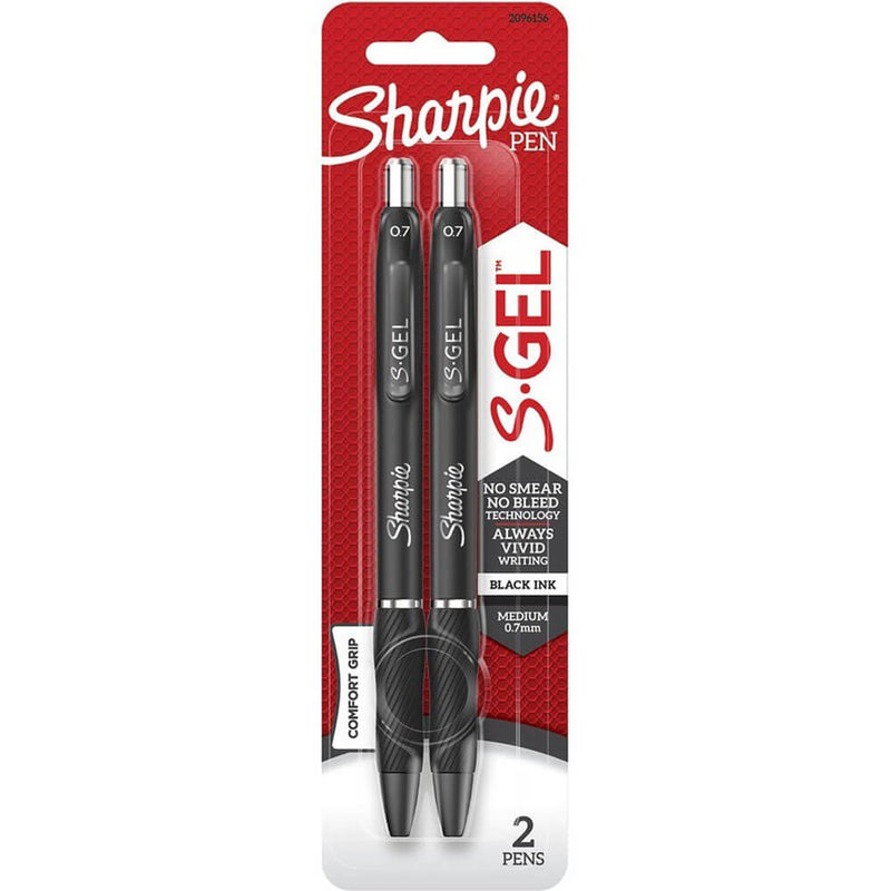 Sharpie S-Geelin sisäänvedettävä kynäväliaine 0,7 mm (2PK)