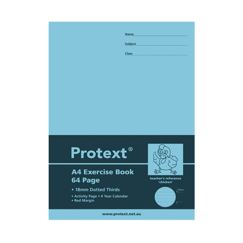 Protext Övningsbok 64 sidor med prickad linje (A4)