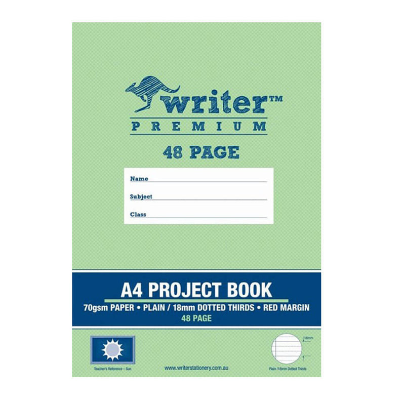 Kirjailija Premium Plain & Proted Project Book (48 sivua)