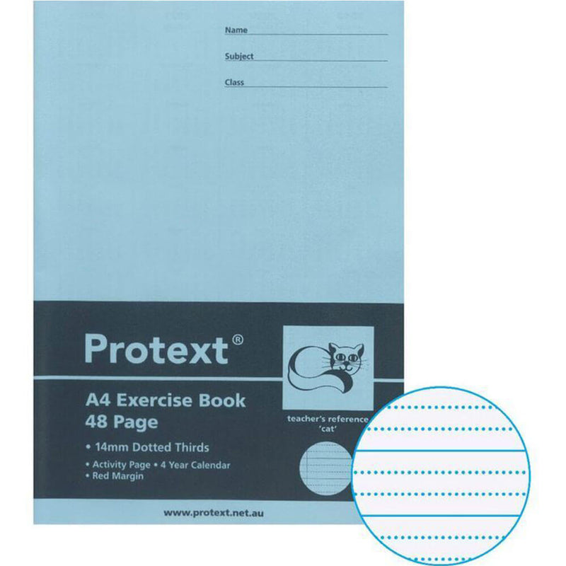 Protext Övningsbok 48 sidor med prickad linje (A4)