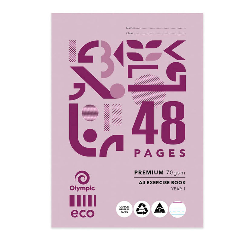 Olympia A4 Eco-kierrätetty 48-sivuinen harjoituskirja 20pk