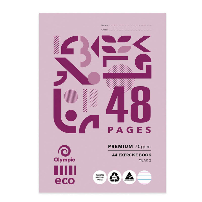 Olympia A4 Eco-kierrätetty 48-sivuinen harjoituskirja 20pk