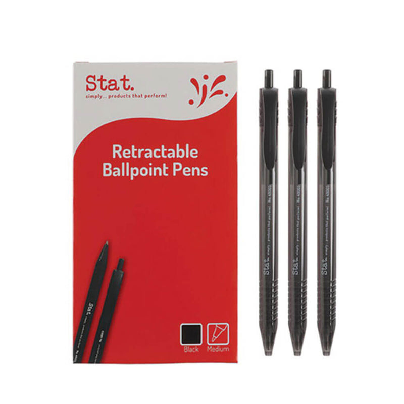 Stat Infällbart medelstora kulspet Pen 1mm (låda med 12)
