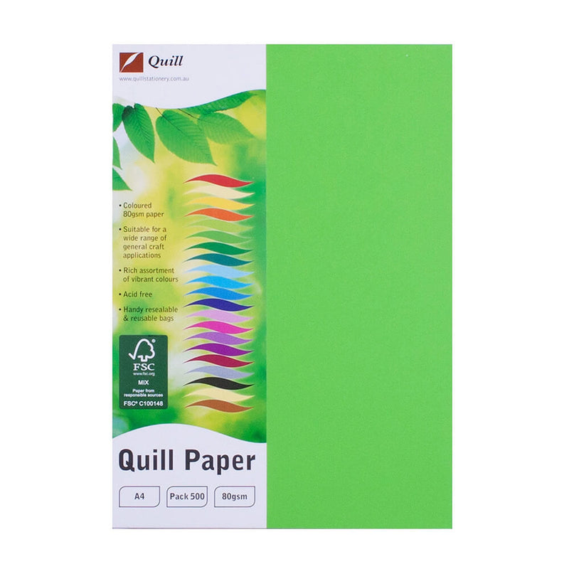 Quill A4 färgat kopieringspapper 500pk (80GSM)