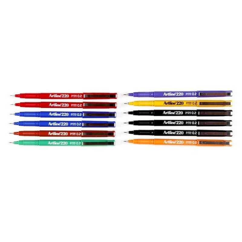 Artline Fineliner Superfine Pen 0,2 mm (laatikko 12)