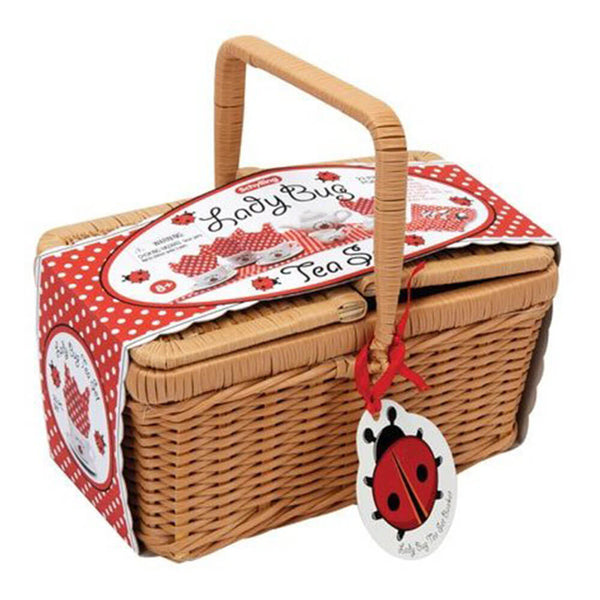 Schylling Ladybug Tea Set in Basket